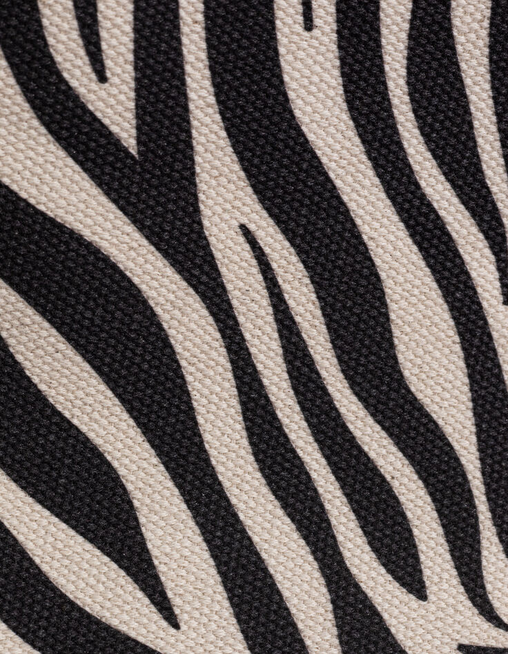 Winkeltas 1440 ecru canvas zebrapatroon XL Dames-7