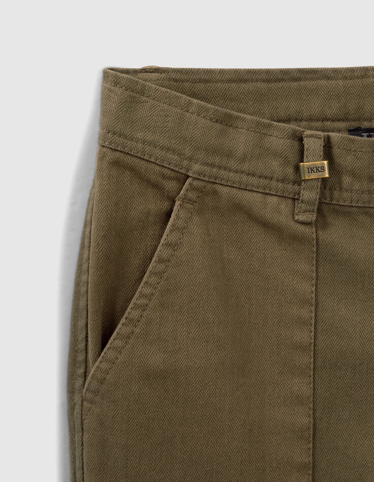 Boys’ khaki chevron combat trousers-5