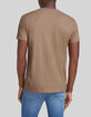 Camiseta beige c&aacute;&ntilde;amo y algod&oacute;n flameado hombre-3