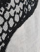 Foulard blanc cassé jacquard snake double face Femme-5
