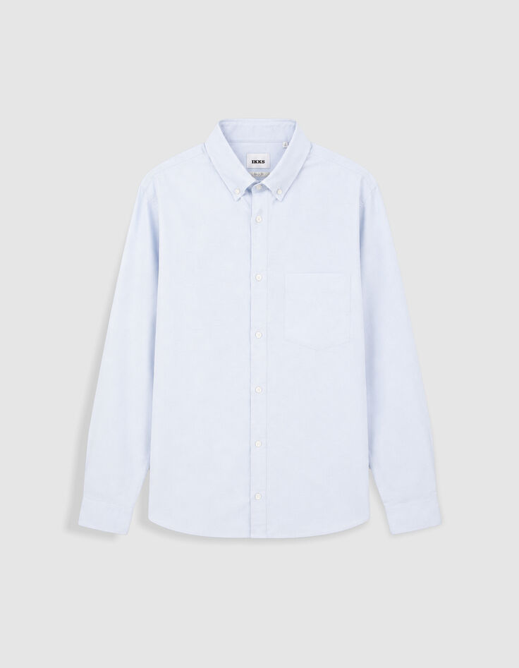 Chemise regular bleu ciel poche plaqu&eacute;e Homme-6