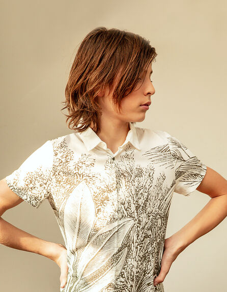 Boy’s off-white jungle print Ecovero® shirt