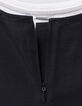 Girls’ 2-in-1 black midi dress and white cropped T-shirt-7