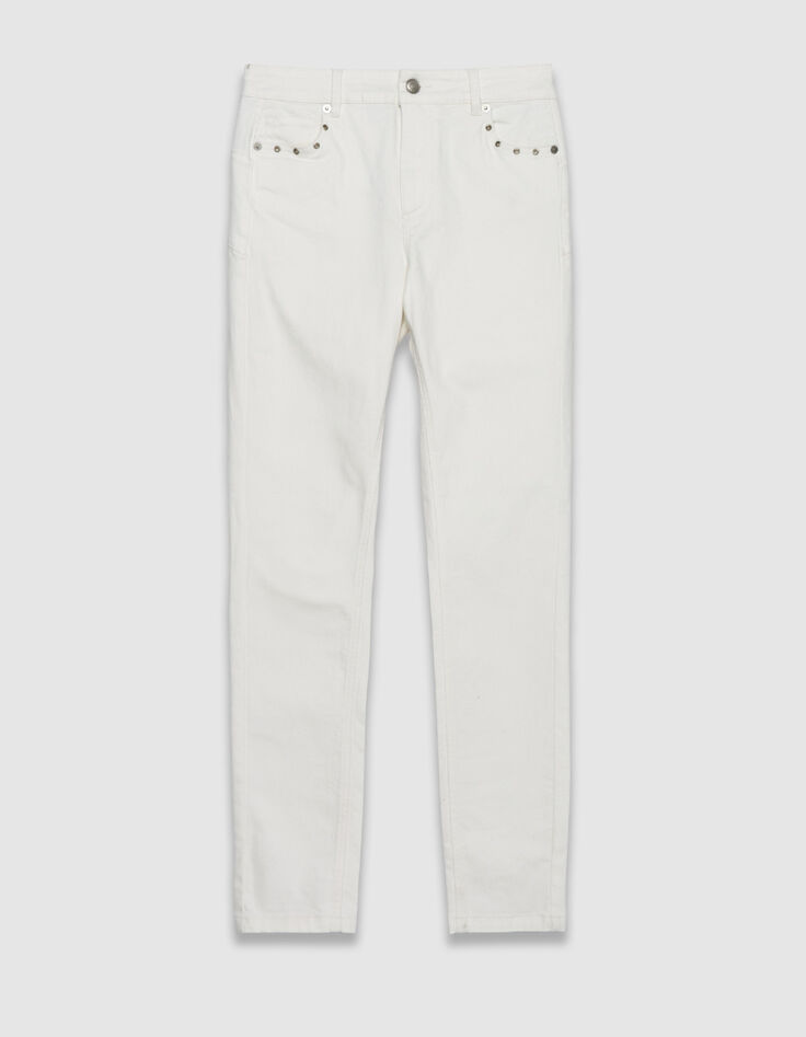 7/8 hohe Taille wei&szlig;e schmale Jeans Nina Damen-6