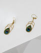 Boucles d'oreilles paon femme-1