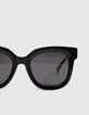 Zonnebril zwart oversized vlinderstijl Dames-4