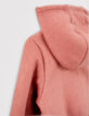 Oudroze vilten vest binnenkant Sherpa meisjes-6