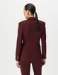 Women’s burgundy Milano knit suit jacket-3