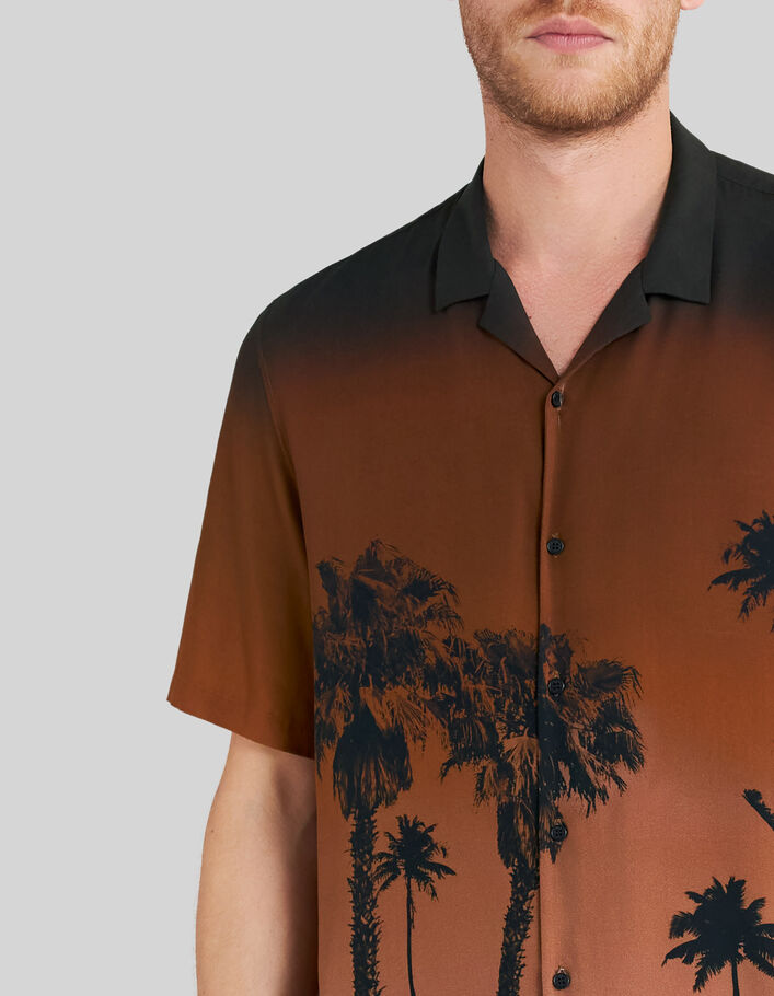 REGULAR overhemd LENZING™ ECOVERO™ palmbomen Heren - IKKS