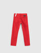 Jean slim rouge moyen garçon -3