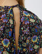Women’s black XL flower print jumpsuit-4