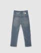 Blaue STRAIGHT-M&auml;dchenjeans mit Patches-3