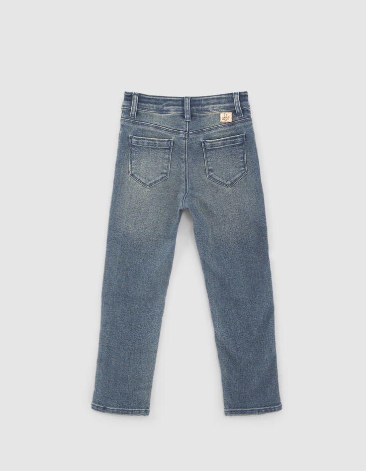 Blaue STRAIGHT-M&auml;dchenjeans mit Patches-3
