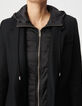 Manteau drap de laine à capuche femme-5