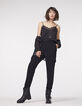 Pantalon crêpe envers satin poches plaquées femme-1
