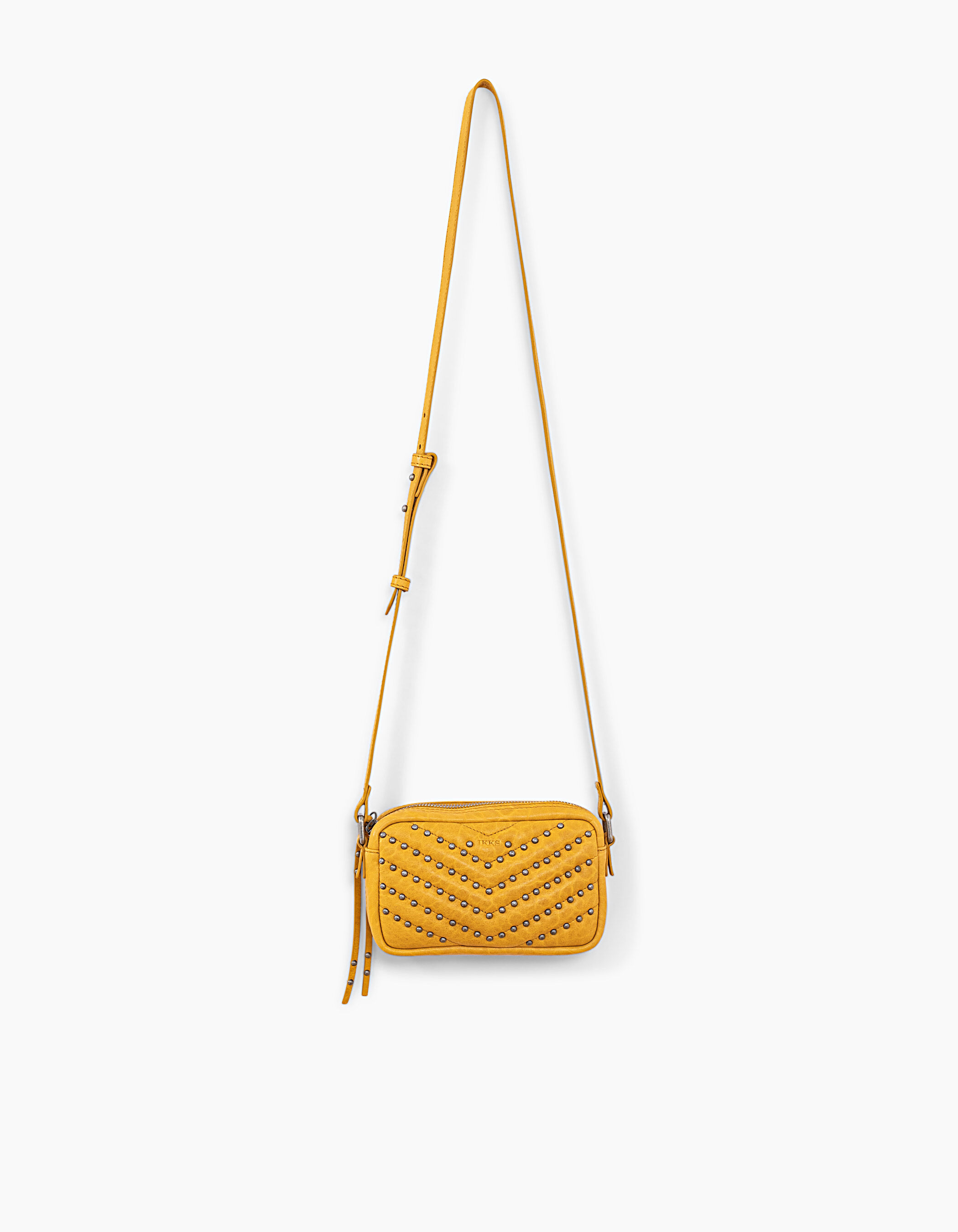 Sac pochette cuir 1440 SMALL MESSENGER ANANAS matelassage chevrons