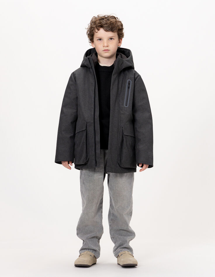Parka gris interior acolchado niño-2
