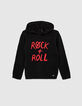 Boys’ black knit sweater with red slogan-2