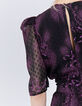 Korte zwarte jurk dandy flower print Dames-4
