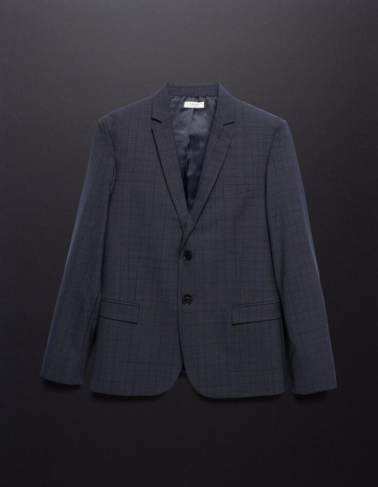 Marineblauwe blazer prince-de-galles TRAVEL SUIT Heren-4 Marineblauwe blazer prince-de-galles TRAVEL SUIT Heren-4