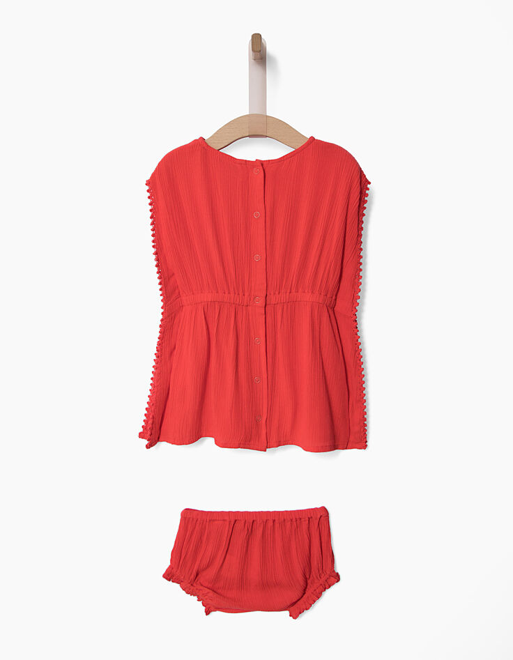 Ensemble rouge bébé fille-2