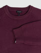 Robe pull bordeaux tricot fille-9