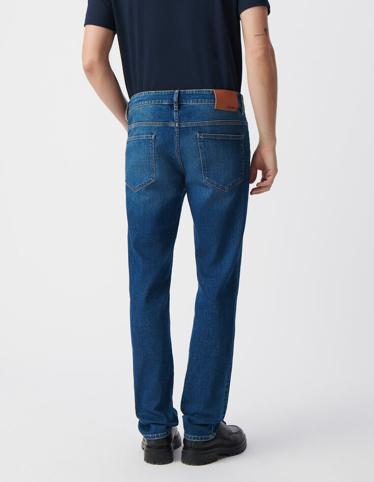 Indigoblaue SLIM-Herrenjeans-3