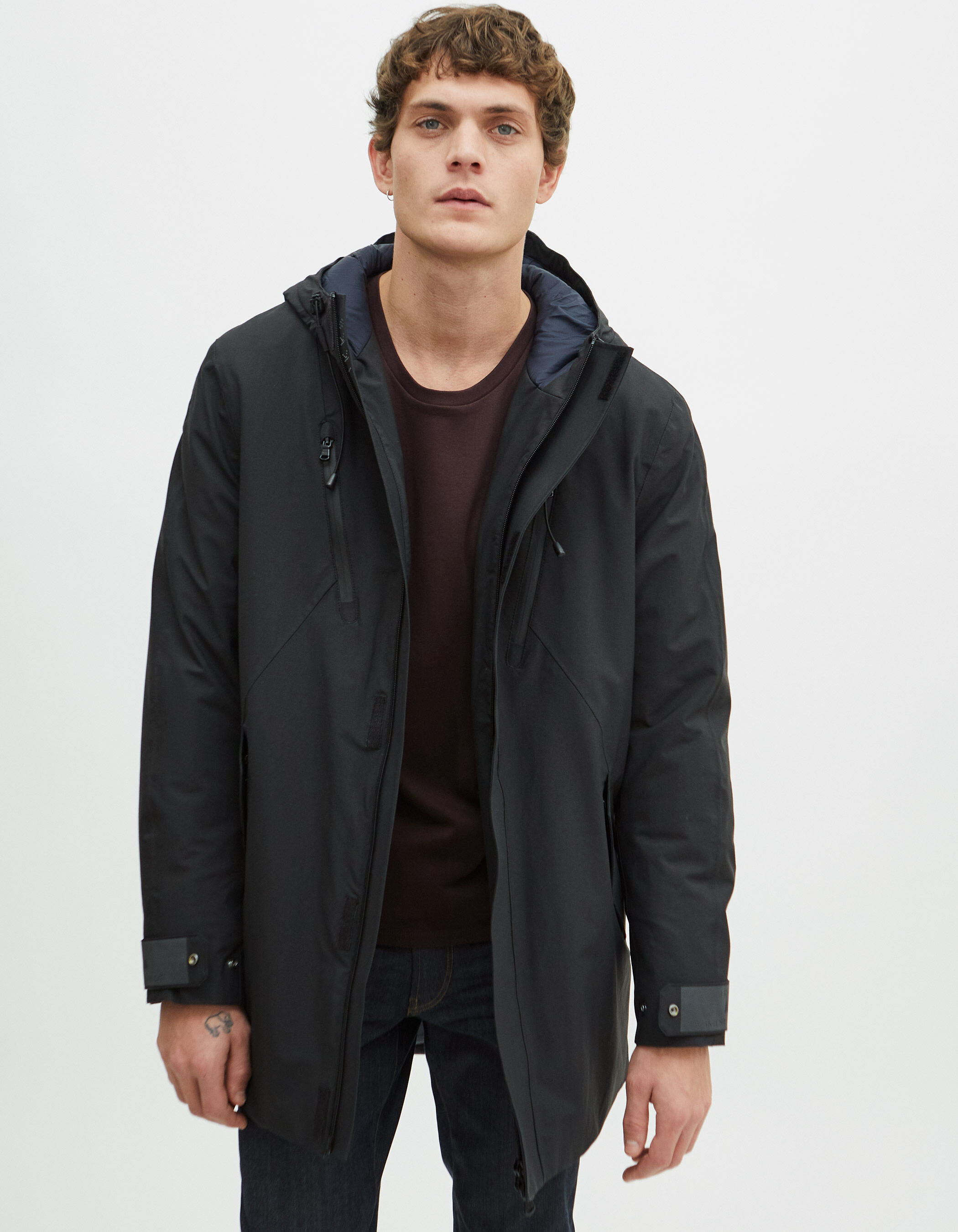 Parka negra IKKS x INVENTIVE CITI Hombre IKKS