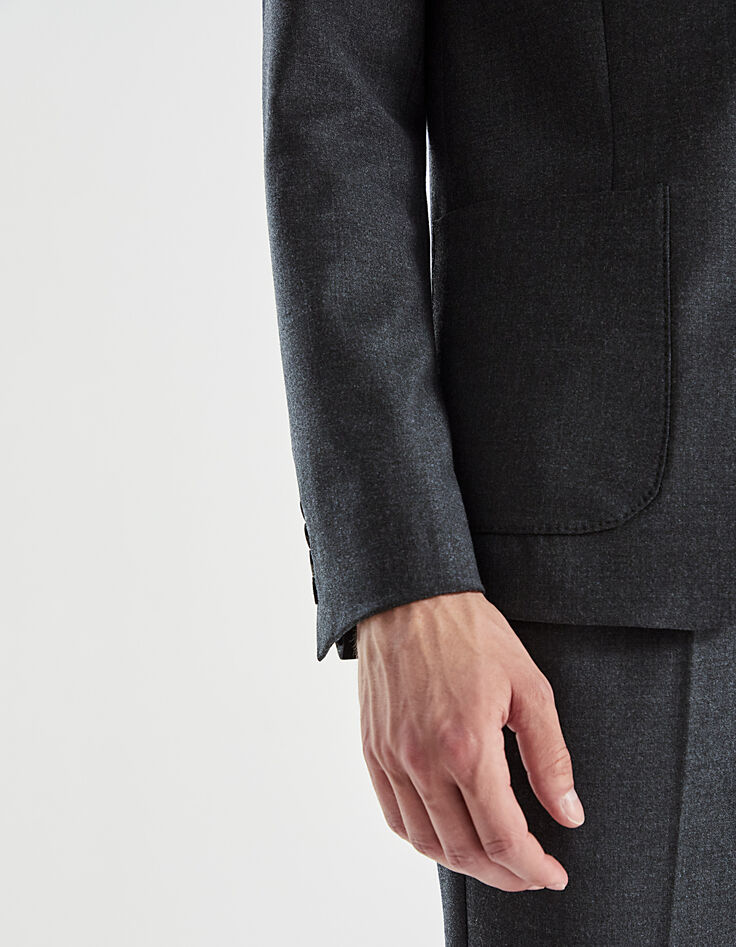 Veste gris anthracite maille IKKS BETTER Homme-4 Veste gris anthracite maille IKKS BETTER Homme-4
