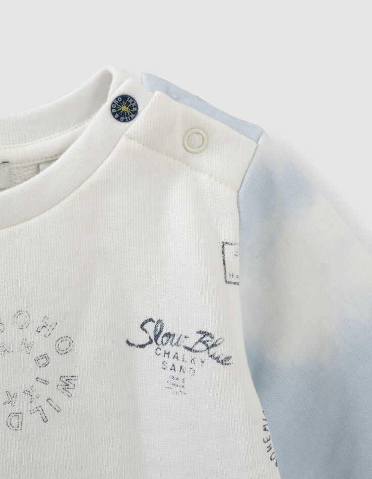 Witte sweater tie and dye-print babyjongens-5