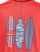 Boys’ coral polo shirt with surfboard embroidery on back-4