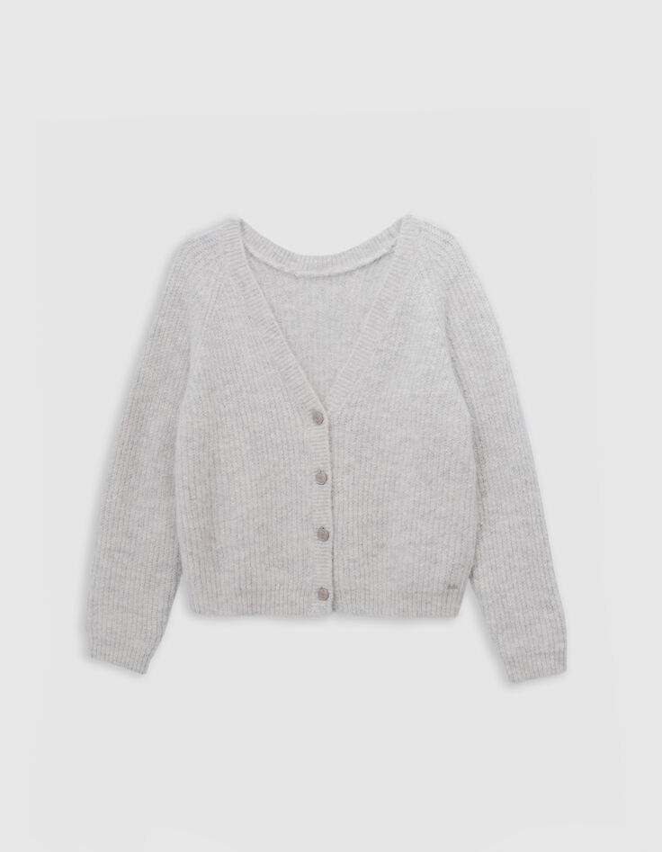 Grijs gebreid damesvest-5