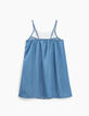 Robe light blue à bretelles avec dentelle fille-4
