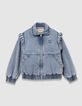 Chaqueta vaquera azul mangas extraíbles niño-1