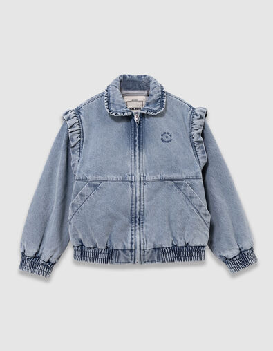 Chaqueta vaquera azul mangas extraíbles niño - IKKS