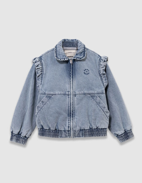 Chaqueta vaquera azul mangas extraíbles niño - IKKS