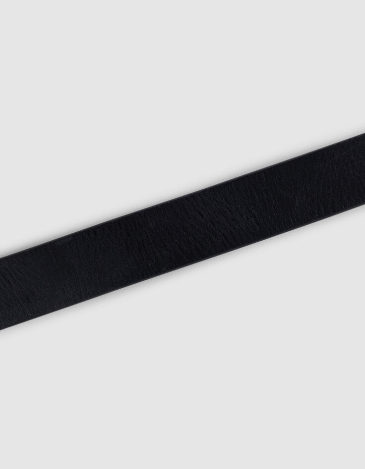 Ceinture noire cuir Homme-4