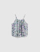 Top blanco roto estampado ikat rombos niña-2