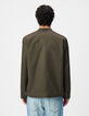 Veste kaki toile col pressionn&eacute; Homme-3
