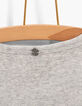 Graues Mädchen-T-Shirt mit Regenbogen-6