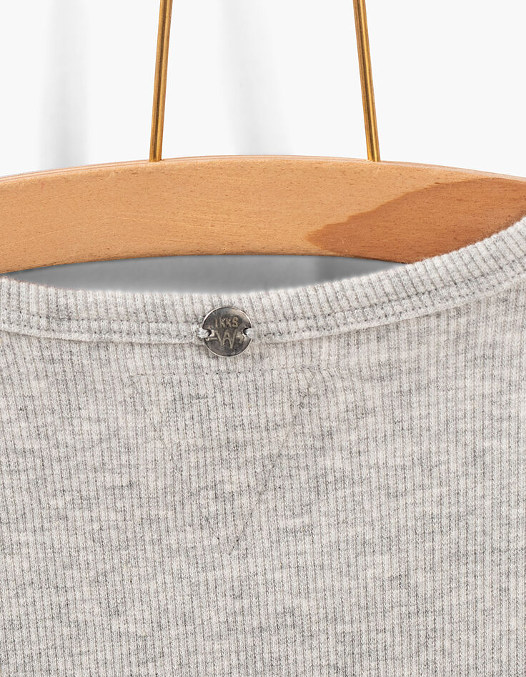 Graues Mädchen-T-Shirt mit Regenbogen-6 Graues Mädchen-T-Shirt mit Regenbogen-6