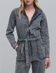 Mono vaquero gris con cremallera para mujer-6