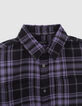 Camisa violeta mix cuadros niño-2