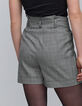 Women's black Prince of Wales shorts-6