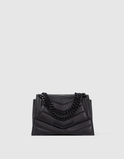 Sac THE 1 Timeless noir cuir matelassé Taille M Femme - IKKS