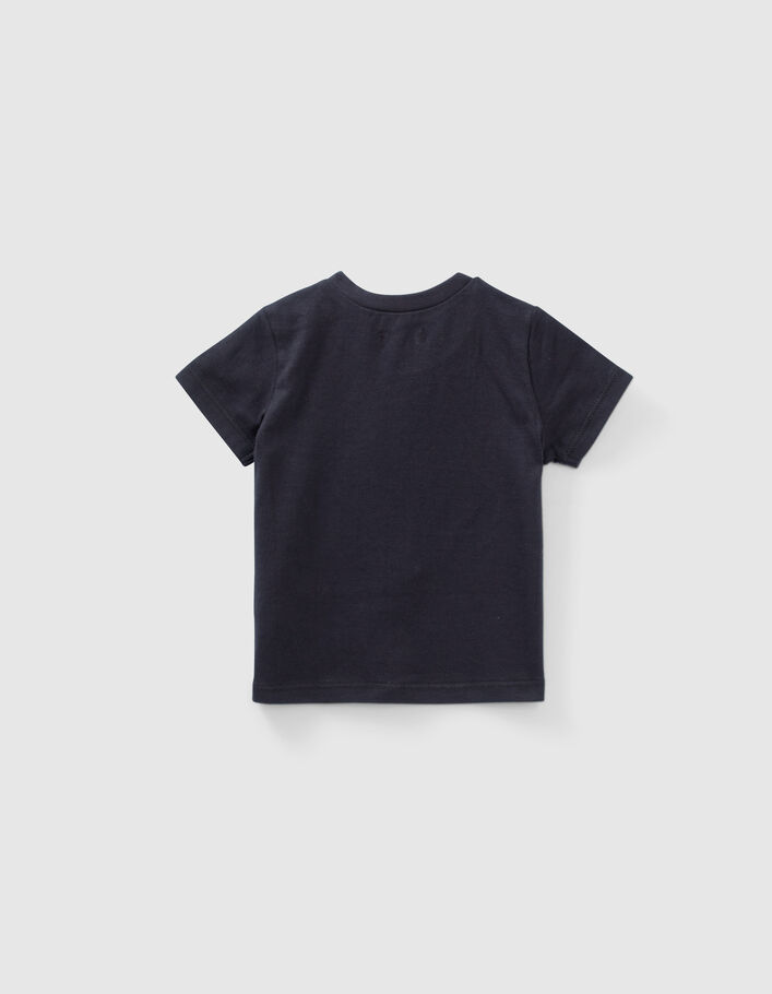 Baby boys’ navy organic cotton T-shirt with hat - IKKS