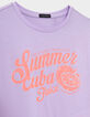 T-shirt lilas message et fruits fluo fille-2