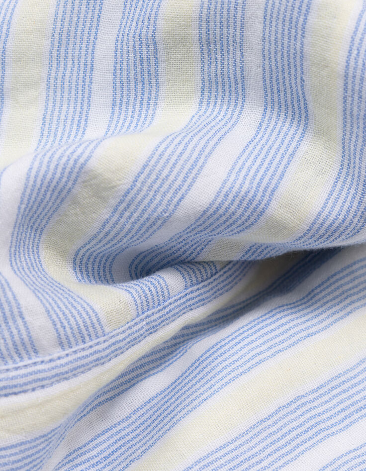 Camisa azul con estampado de rayas para ni&ntilde;o-5