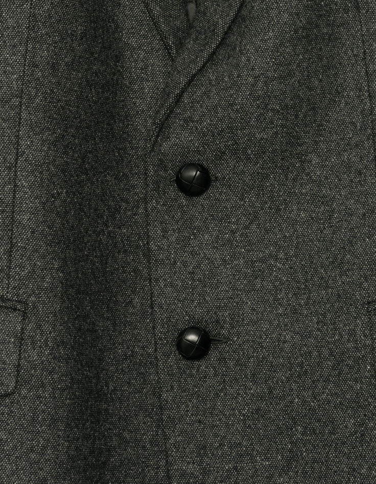 Men’s grey tweed-look suit jacket-9