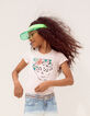 Camiseta blush con calavera y flores bordadas ni&ntilde;a-5